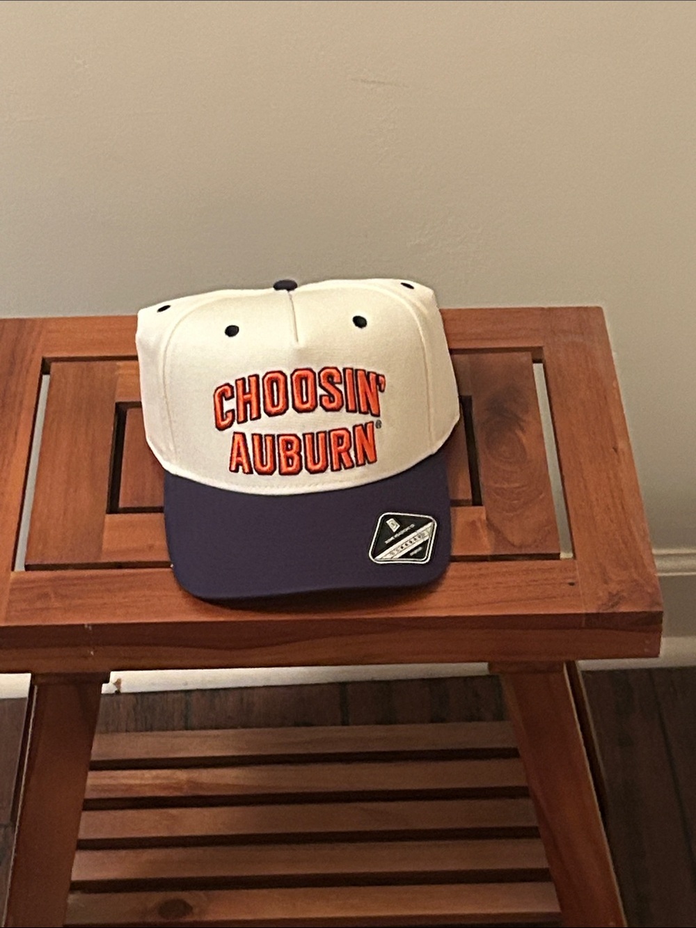 CHOOSIN' AUBURN Two-Tone Cap - White and Navy